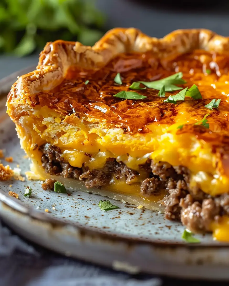 Homemade Cheeseburger Pie: Easy Twist with Turkey Bacon Delight