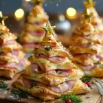 HAM & CHEESE PUFF PASTRY CHRISTMAS TREES