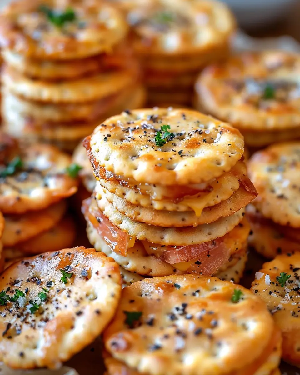 Ritz Cracker Party Sandwiches: Easy Turkey Bacon and Chicken Ham Treats
