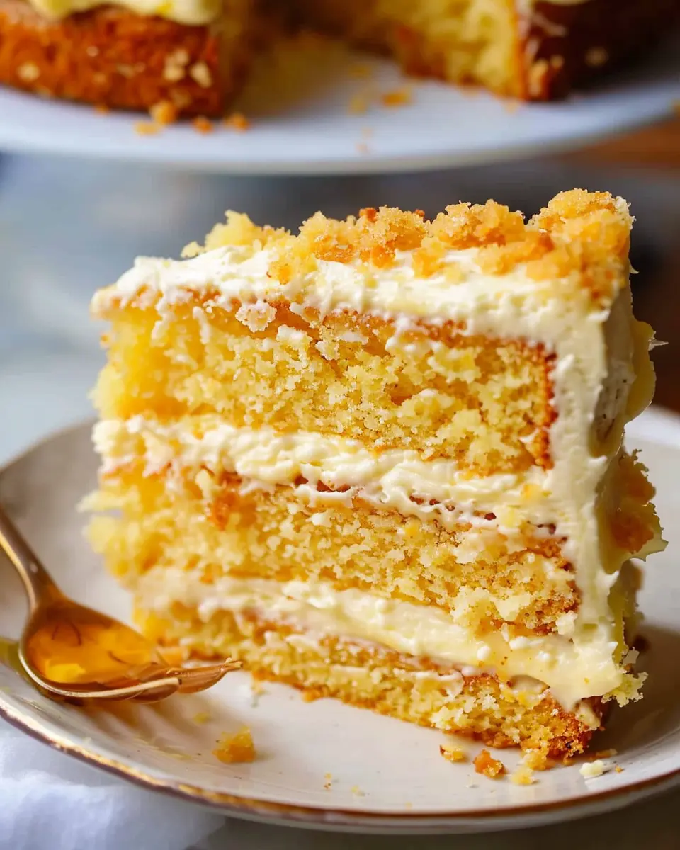 Layered Cornbread Cake: Indulgent Delight with Whipped Honey Butter Frosting