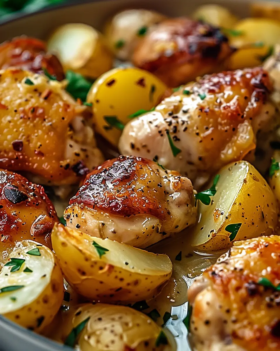 Garlic Parmesan Crockpot Chicken and Potatoes: Easy Comfort Food Delight