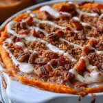 Scalloped Sweet Potato Casserole with Brown Sugar Sauce