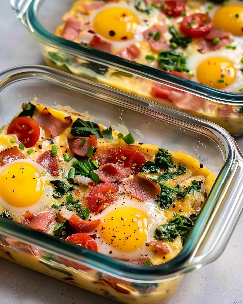 Meal Prep Breakfast Eggs: Easy Turkey Bacon &amp; Chicken Ham Ideas