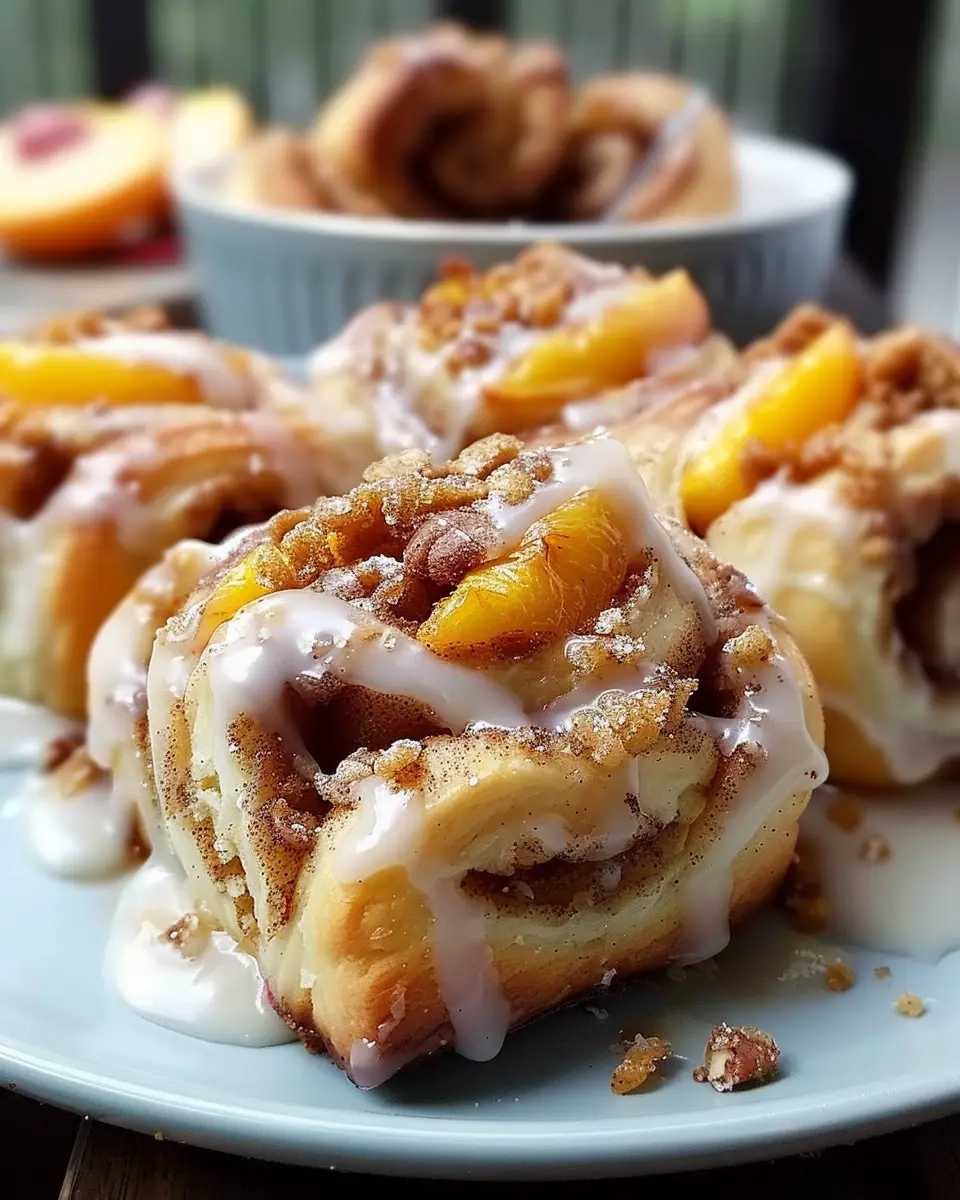 Peach Cobbler Cinnamon Rolls: Easy Comfort Food Delight
