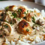 Quick and Easy Creamy Smothered Chicken and Rice