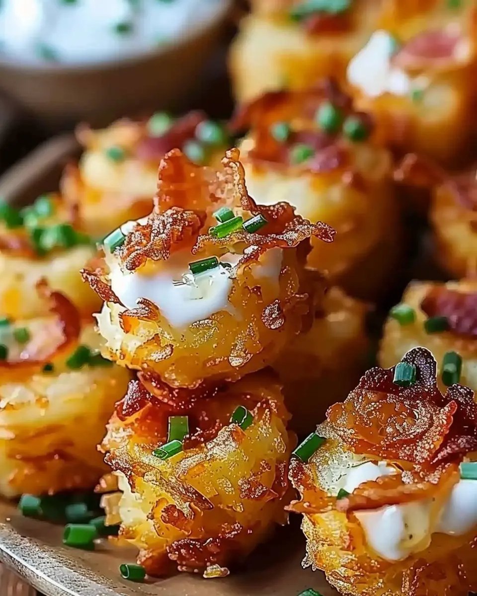 Tater Tot Appetizers: Easy Turkey Bacon &amp; Chicken Ham Delight