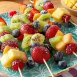 Rainbow Fruit Breakfast Skewers