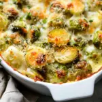 Garlicky Creamy Brussels Sprouts Au Gratin