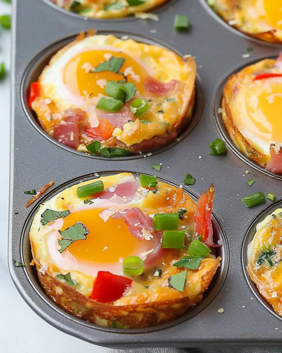 Egg Muffin Breakfast Cups – Easy Keto Low-Carb Delight with Turkey Bacon and Chicken Ham