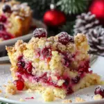 Christmas Cranberry Buckle with Sugar Cookie Streusel