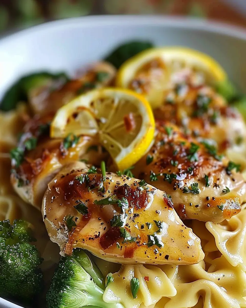 Cowboy Butter Lemon Bowtie Chicken: Easy Recipe with Broccoli