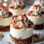 No-Bake Christmas Mini Cheesecakes