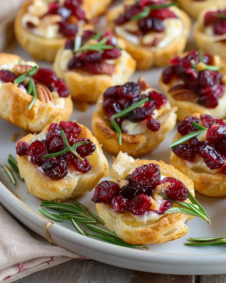 Cranberry Brie Bites: Easy Appetizer with Turkey Bacon Delight